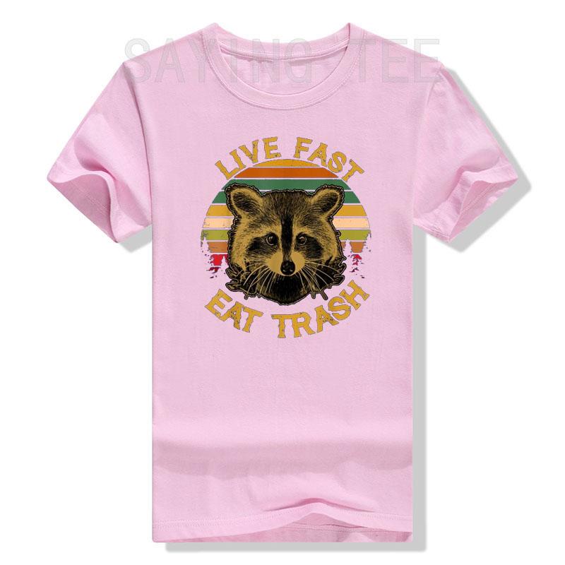 Live Fast Eat Trash Funny Raccoon Camping Vintage Hiking Shirt Live Fast Eat Trash TShirt Design Cute Animal Lover Tee Tops