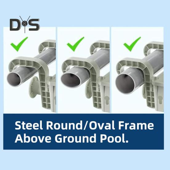 Poolside Storage Organizer with Hook Cup Holder Pool Storage Basket for Above Ground Pools Large Capacity Pool Accessories Holder for Most Frame