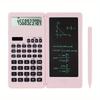 Portable Solar Calculator With Advanced Math Functions - Pink, Dual Power, Easy Erase - Ideal For Students & Professionals