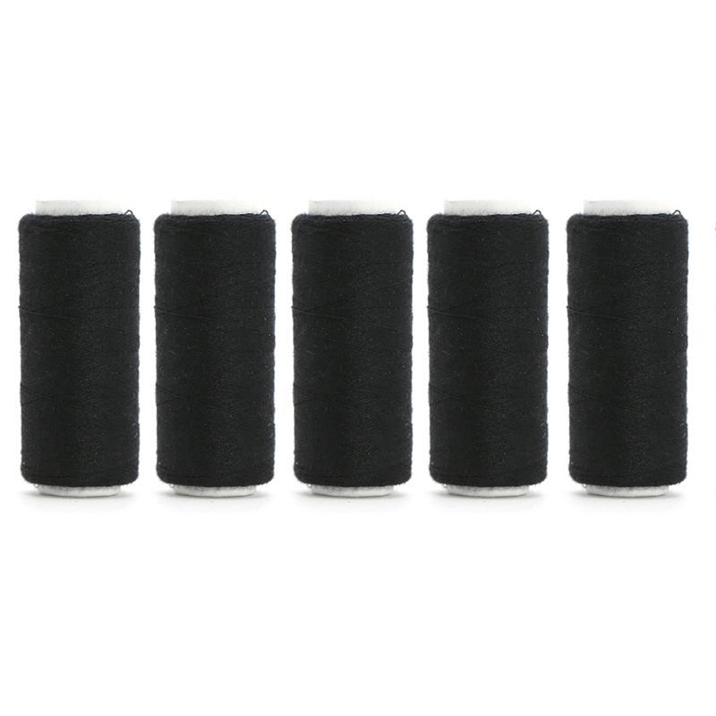 402 Polyester Black & White Sewing Thread Set: Small Roll for Machine & Hand Sewing, Needle & Thread for Household & Clothes Use.