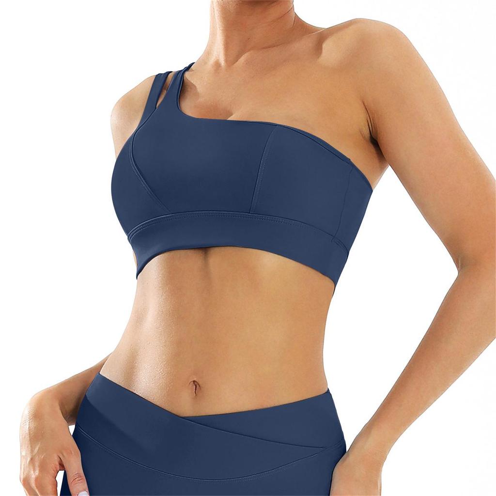 Nude Feeling One-Shoulder Quick-Dry Yoga Bra WX8002