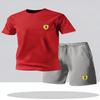 Summer Men's Short Sleeved Shorts Comfortable Sports Suit Men's Casual Round Neck T-shirt and Shorts Two-piece Set