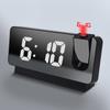 1 PZ sveglia con display a specchio LED, proiezione dell'ora, funzione di memoria allo spegnimento (per spina in uso, senza batteria)