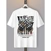 European sizes Men's Casual Short Sleeve T-Shirt with Hands & Jewelry Print - Summer Round Neck Tee