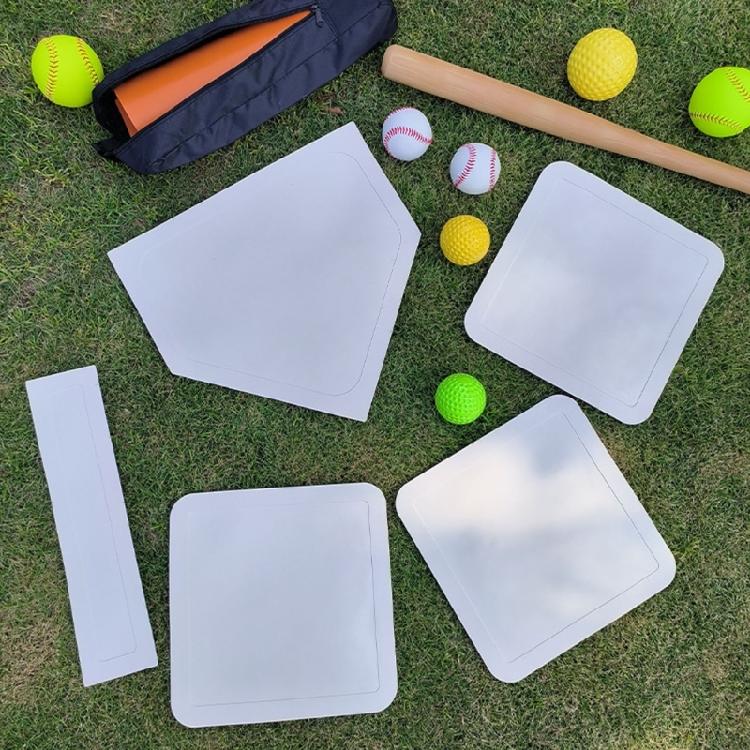 Gumová Baseballová a Softbalová Základna Sada Cvičební Domovská Deska s Přenosným Pouzdrem pro Kickball Hru na Zahradě Snadné Použití