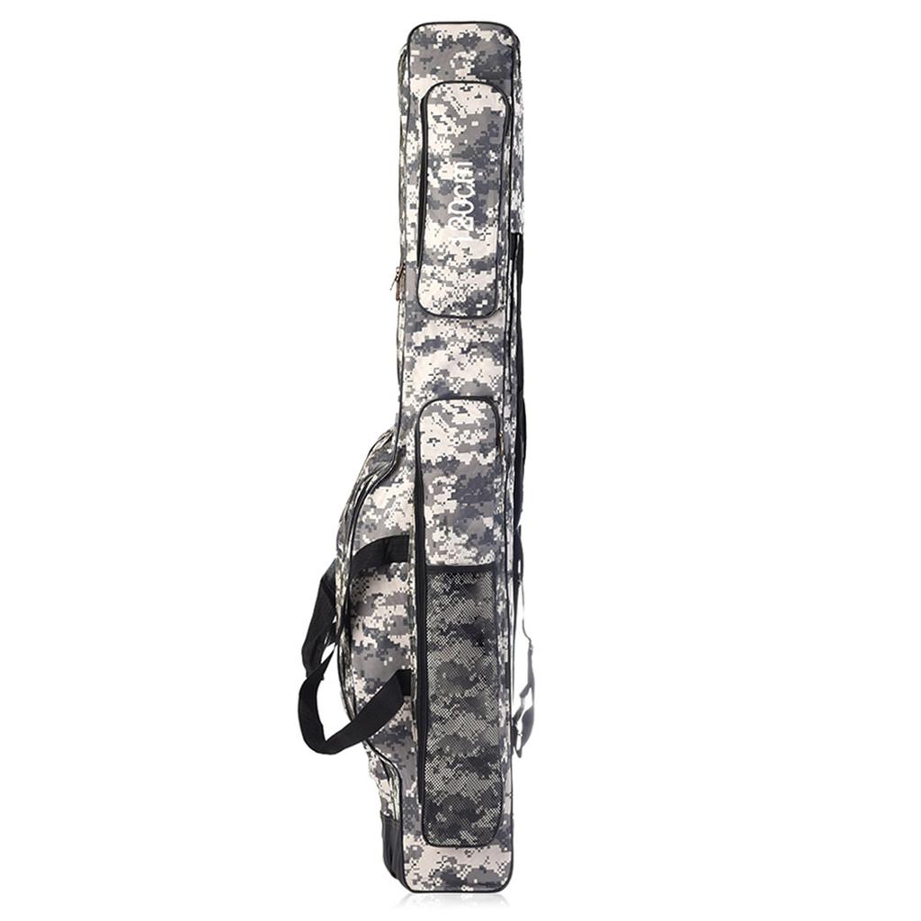 Doorslay 3 Layers Fishing Bag Portable Folding Fishing Rod Reel Bag Fishing Tackle Carry Bag Case Travel Storage Bag
