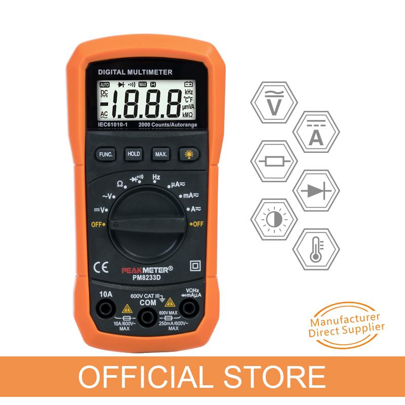 PEAKMETER PM8233D Handheld Digital Multimeter High Precision Household Universal Meter