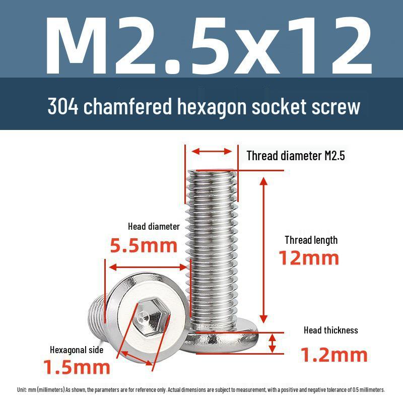 Yigu 304 Stainless Steel M2-M12 Countersunk Flat Head Hex Screw for Furniture & Cabinets