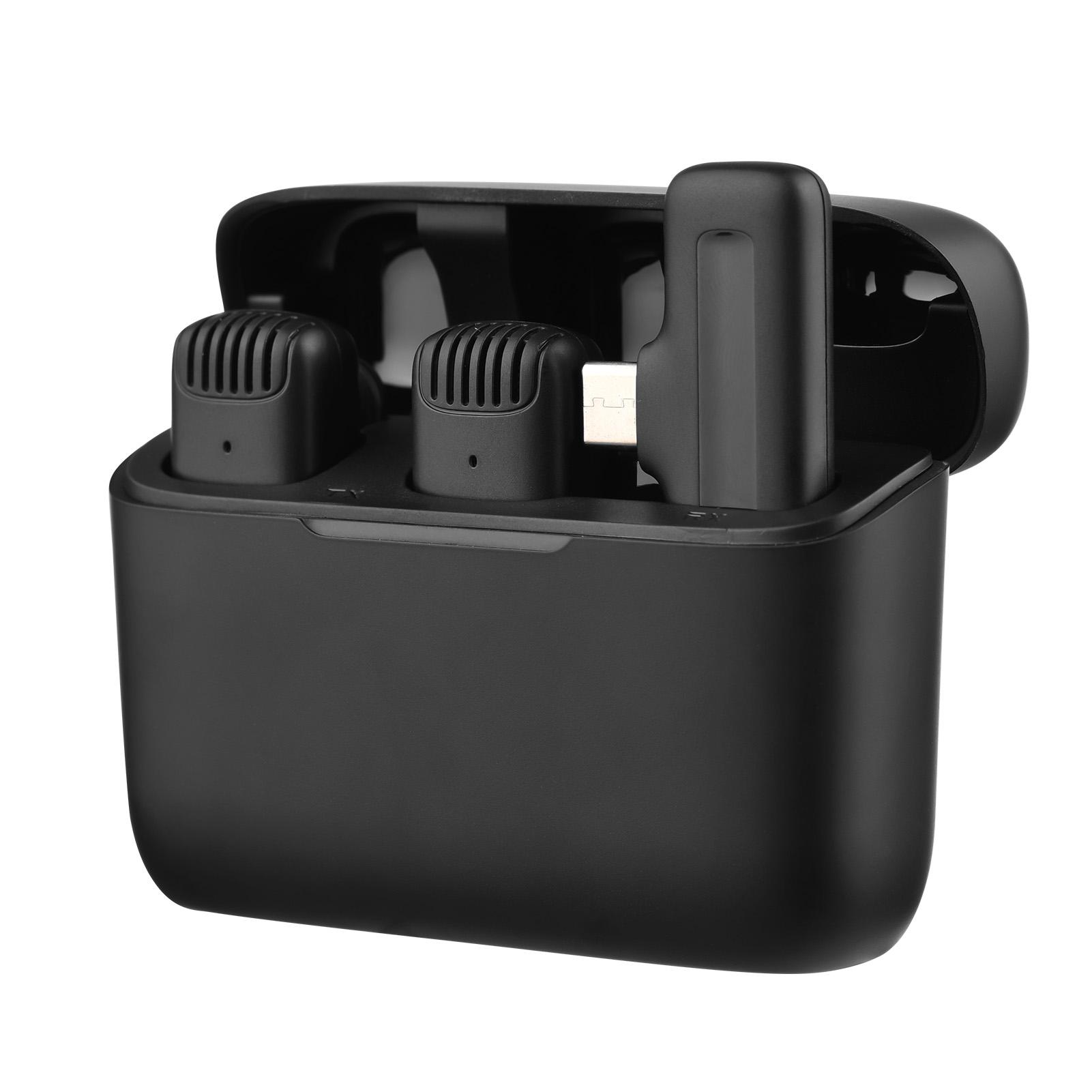 

Portable One Trigger Two Wireless Microphone System with 1 Receiver & 2 Clip on Microphone 20M Transmission Range Built