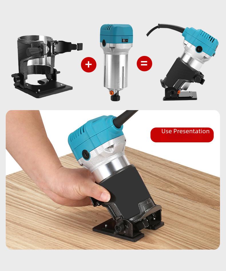 Adjustable Metal-and-Plastic Trimmer Base Cover with Transparent Top and Lifting Lock Accessories
