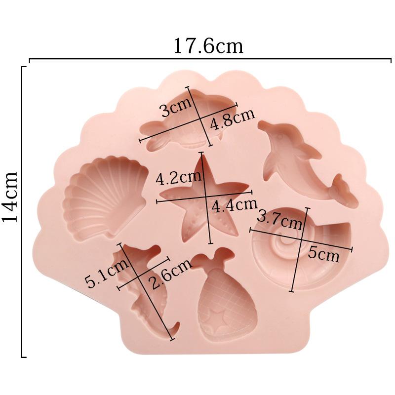 Mermaid Tail Cake Pan Under The Sea Silicone Mold For Baby Shower Birthday Party Chocolate Candy Cupcake Topper Decoration Tools