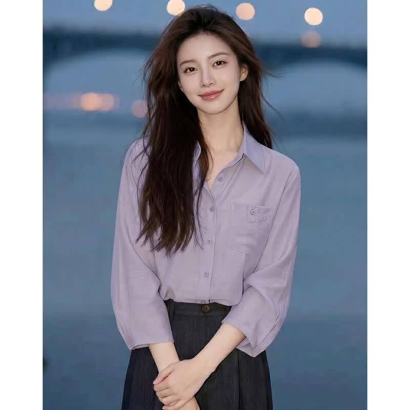Demana Autumn Lightweight Loose Fit Lapel Shirt