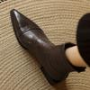 Pointed Elastic Boots - New Autumn-winter Style, Thick Heel, Short Boots, Women's Retro Shoes
