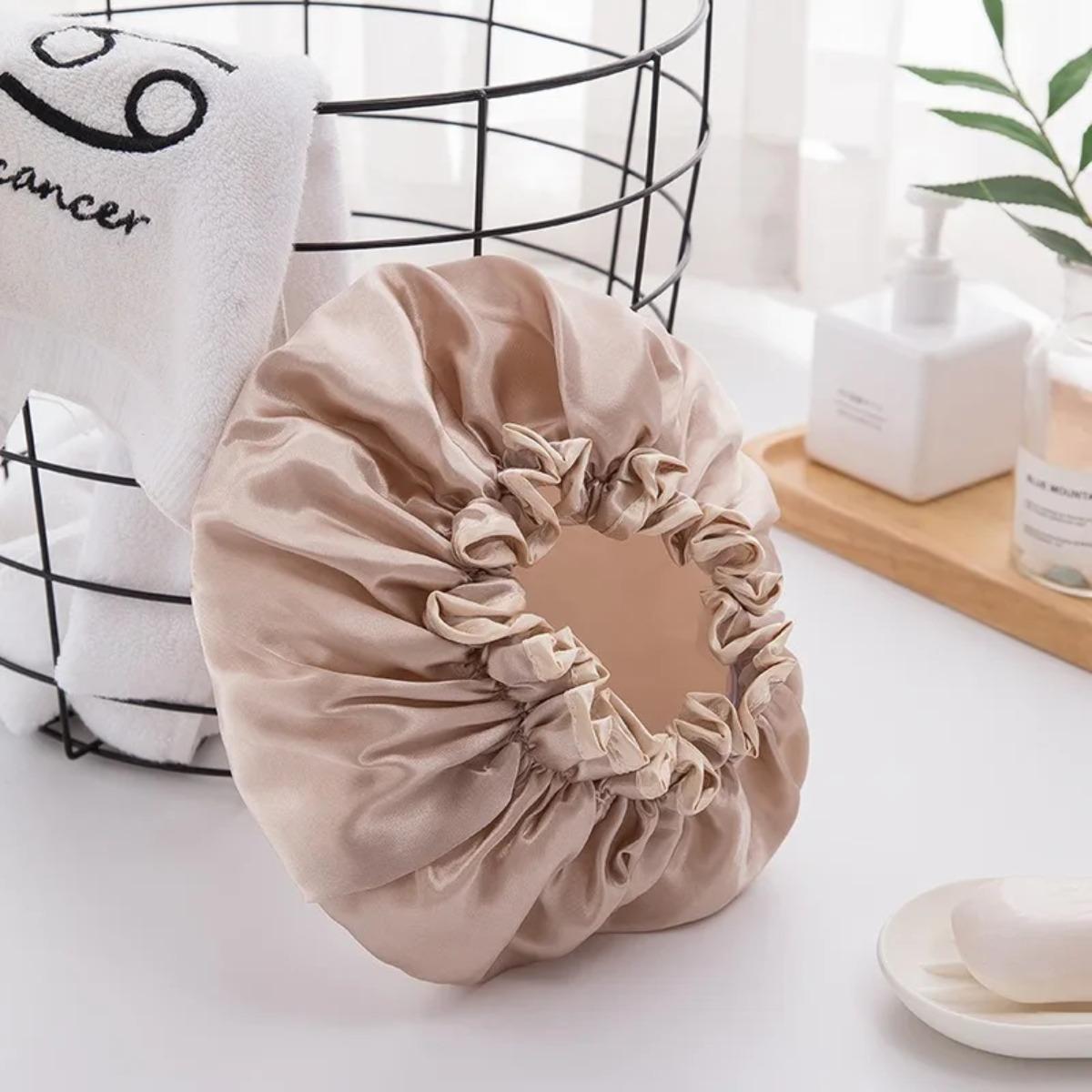Hair Cover Double Layer Waterproof Oil Proof Cap For Women Kitchen Shower Sleep Multifunctional Bath And Kitchen Accessory