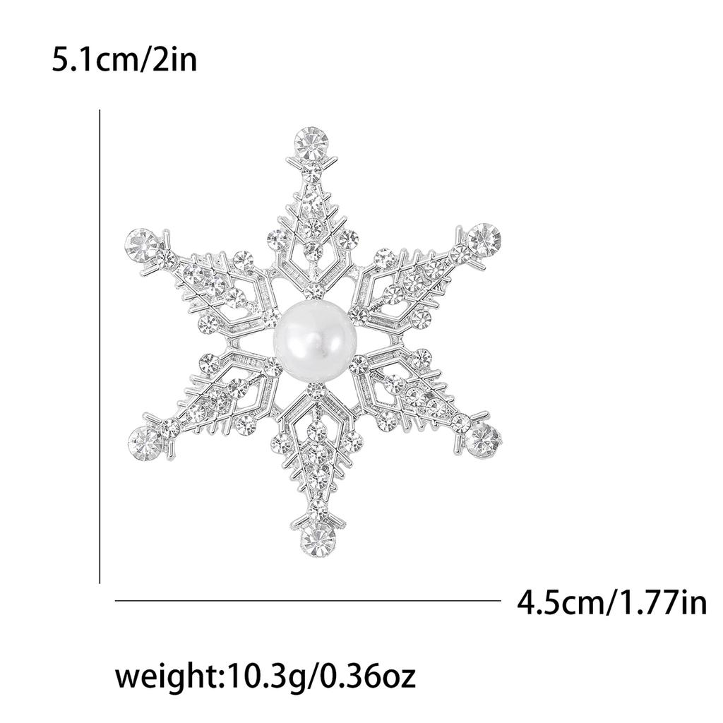 Rhinestone Snowflake Brooches for Women Unisex Christmas Pins Multi-color Available Fashion Jewellery Accessories Gifts