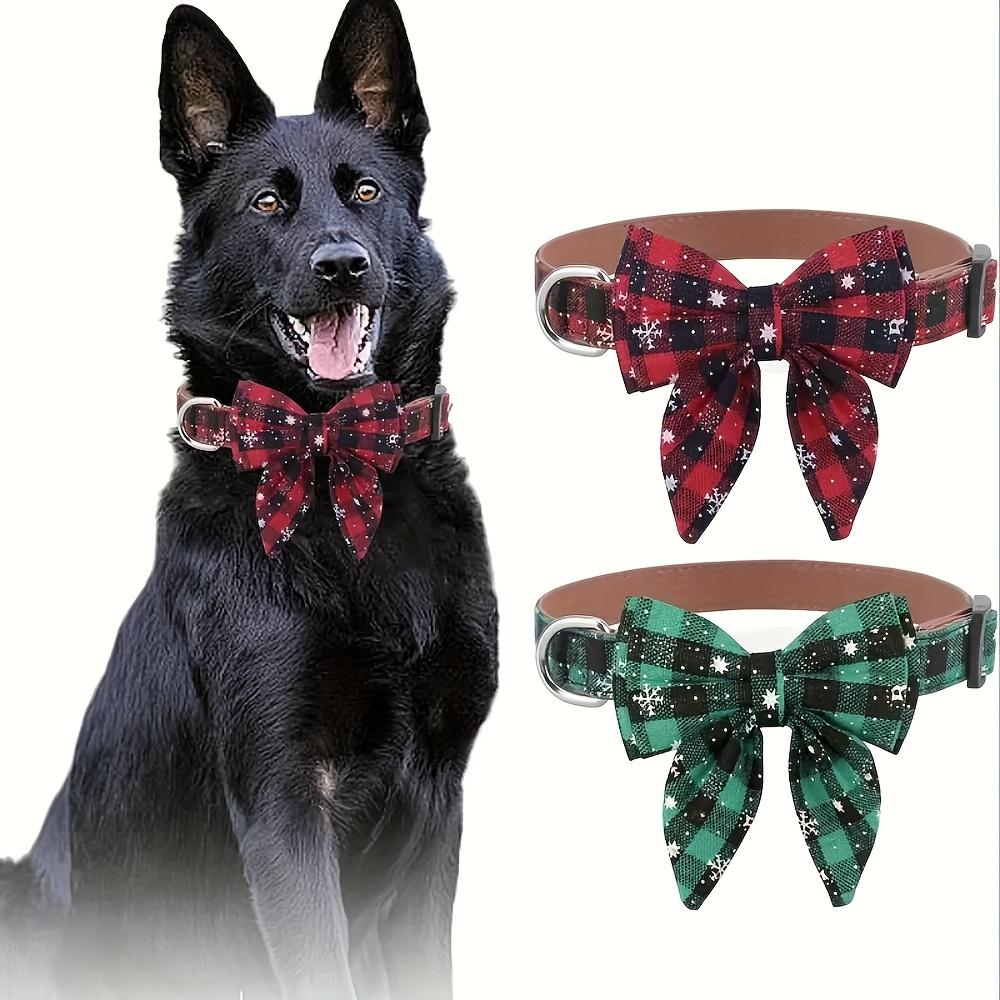 1 Stück Weihnachtsfliege Hundehalsband - Verstellbare Abnehmbare Schleife für Welpen Mädchen/Jungen Hund, Festliches Haustierzubehör, Haustierhalsbänder