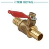 ACROPIX Trailer Truck Brass Ball Valve 10mm x 10mm Universal Gold Tone 3pcs