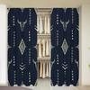 2 Pieces, Ethnic Aztec Cow Head Curtains - Suitable for Living Room, Bedroom, Kitchen and Home Decoration - Add Decorative Fun.