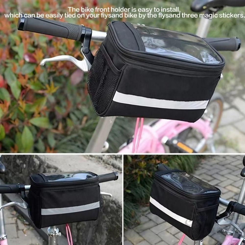 Large-capacity Bicycle Handlebar Basket Cycling Front Frame Pannier Bicycle Accessories