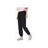 Li Ning Sports Fashion Series Solid Color Drawstring Cuffed Sweatpants Women bottoms Black AKLS952-4