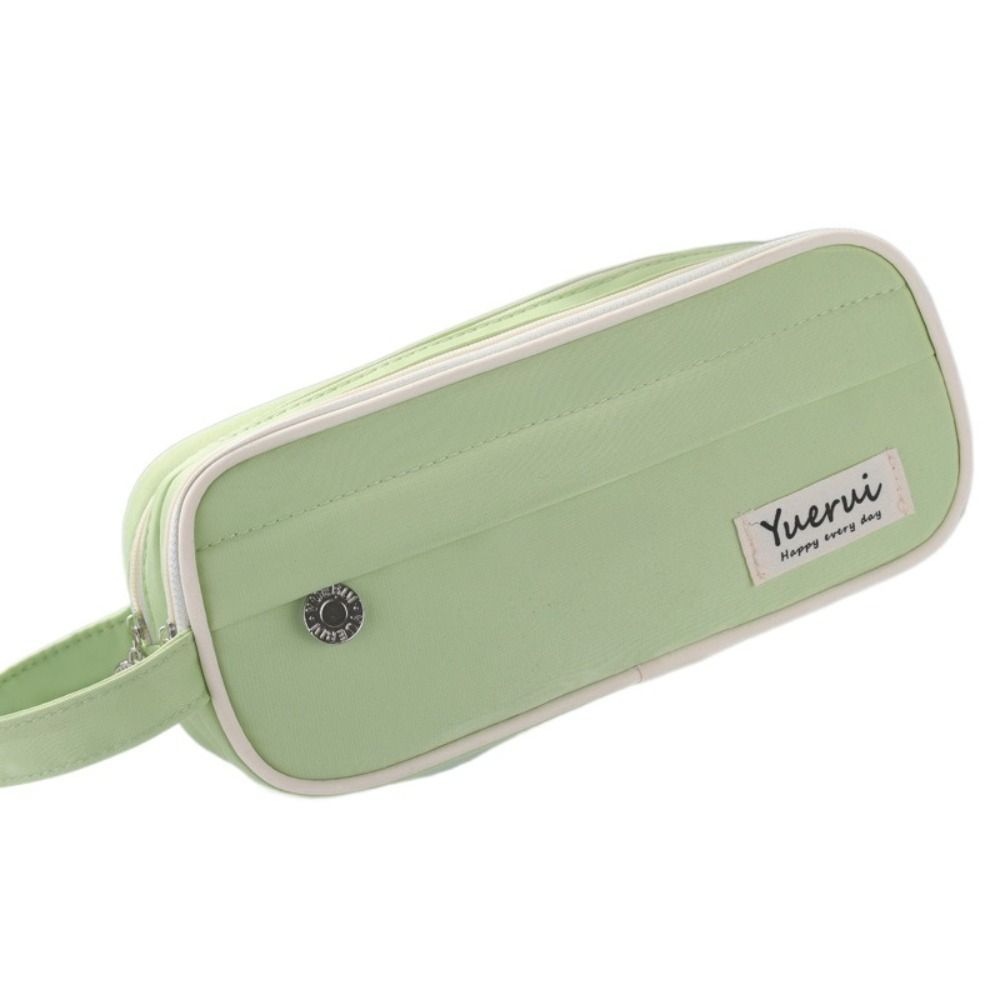 

Портативный пенал большой вместимости с двойной молнией, сумка для хранения канцелярских принадлежностей, для школы и офиса