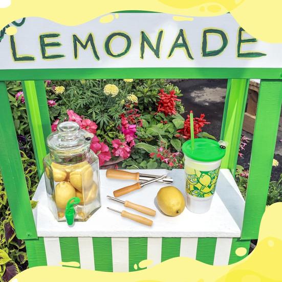 4Pcs Straw Puncher Lemonade Cup Lid Hole Puncher for Straw Stainless Steel Straw Hole Puncher Cup Lid Puncture Tool