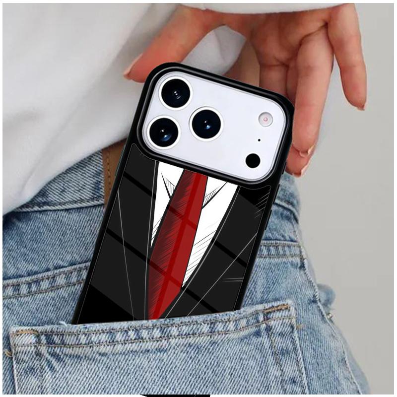 Cool Man Suit Shirt Tie Phone Case for iPhone 16e 15 14 13 12 17 Pro Max Plus Air 17pro Cover Coque