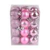 72pcs Plastic Christmas Balls 3 Cm 1.2 In Christmas Hanging Ball Gold Red Pink Decorative Balls Christmas Tree Balls