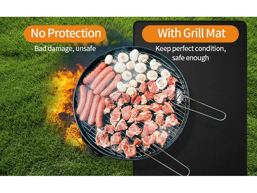High-Temp Fireproof BBQ Grill Mat for Outdoor Use