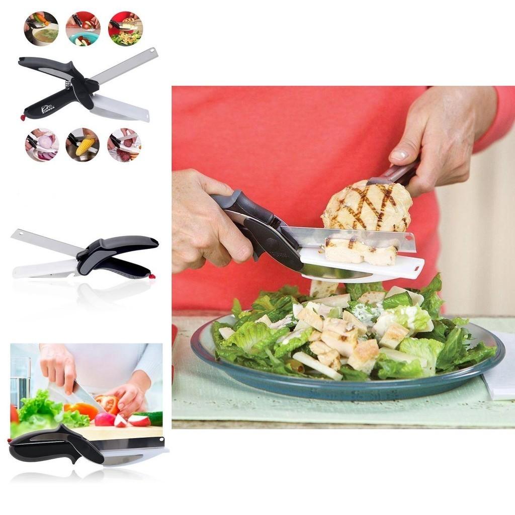 Multipurpose Stainless Steel Kitchen Scissors With Cutting Board Perfect For Vegetables And Baby Food