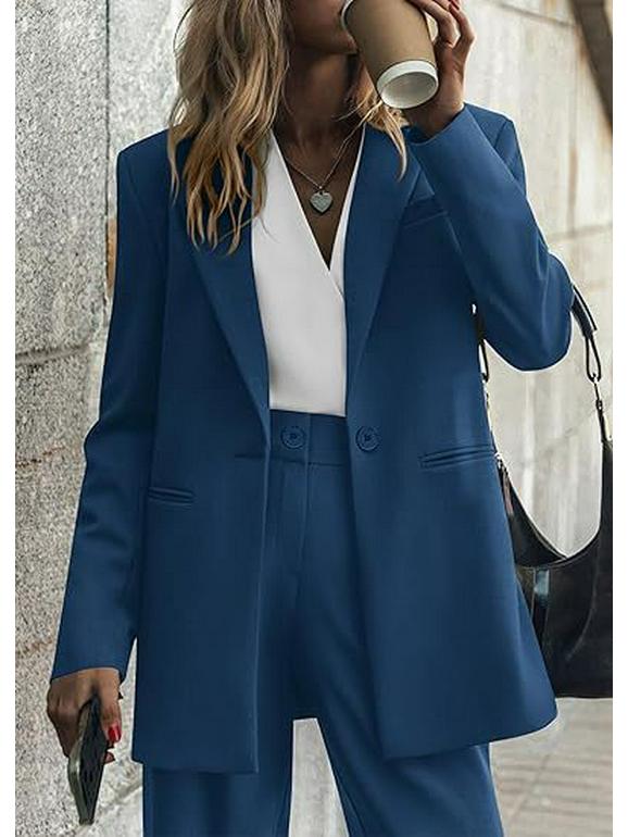 2025 Women's Autumn/Winter Fashion: Elegant Solid Color Suit & Pants Set
