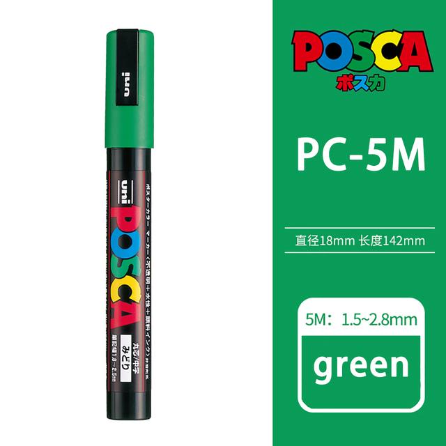 Uni POSCA Marker Farbstift, 39 Farben PC-5M/44 PC-3M/36 PC-1M, Acryl Steinmalerei Zeichnen Graffitti Marker Kunstbedarf