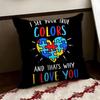 Autism Support Puzzle Cushion Cover Reversible Soft Durable Pillow Cover Home  Car MultiScene Use for Daily Comfort