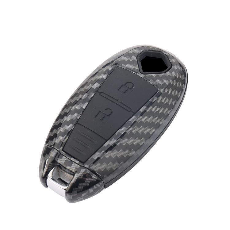 Carbon Fiber Silicone Car Key Case Key Cover For Suzuki Vitara Swift Ignis Kizashi Sx4 Baleno Ertiga