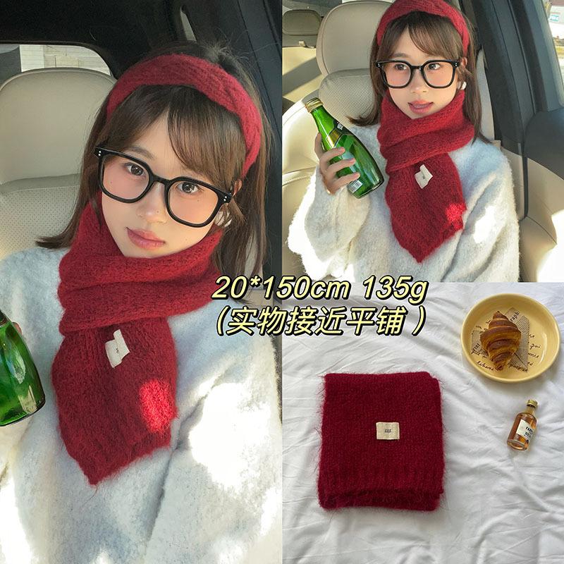 Christmas Series New Red Atmosphere Scarf Collection Women's Winter Wind Advanced Autumn and Winter Warm Scarf