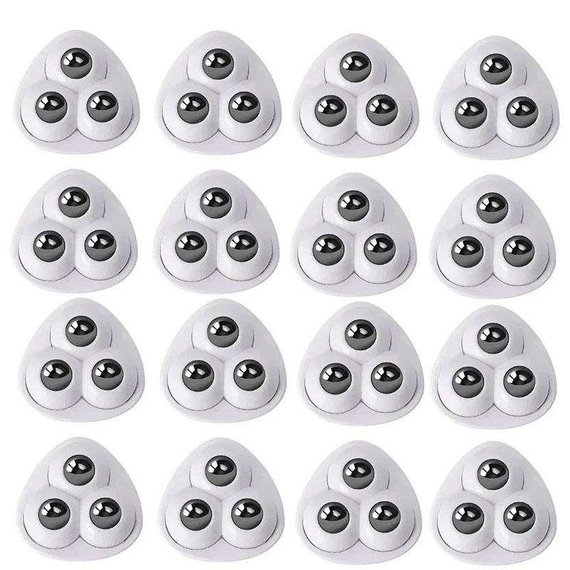 Mini Self Adhesive Caster Wheels Universal Stainless Steel Swivel Wheel 360° Rotation Pulley for Furniture Cabinet Trash