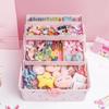 New Children's Hair Accessories Storage Box Head Rope Hairpin Card Pen Sundries Stationery Box 3-laye Cute Girl Jewelry Box