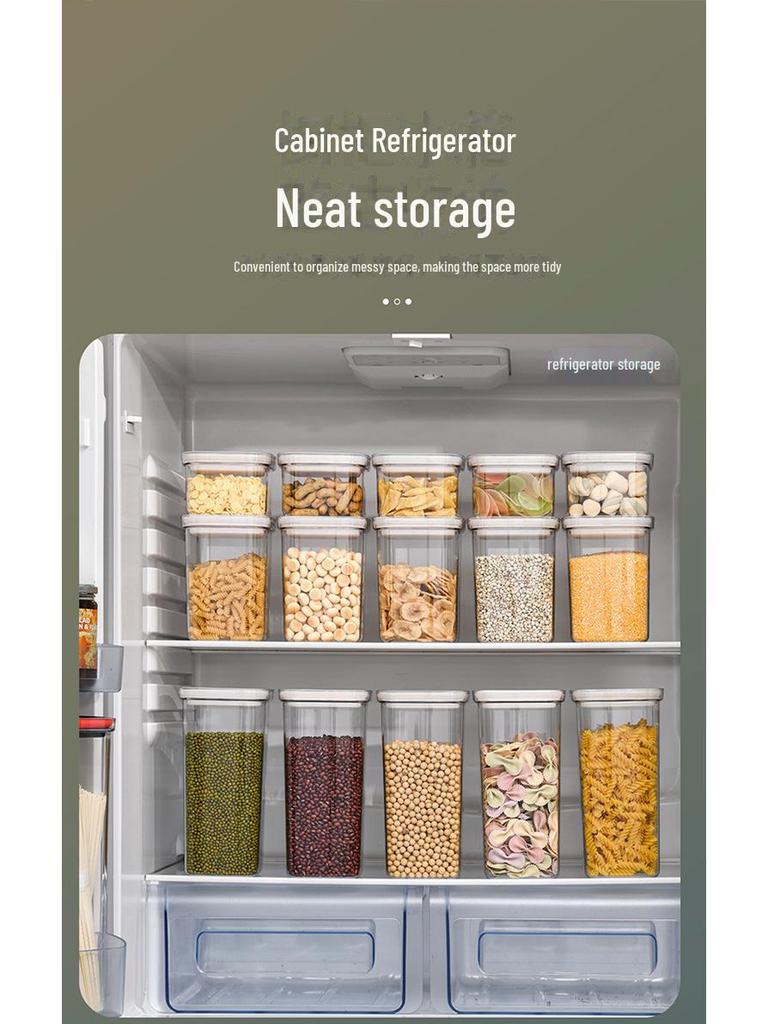 Food-Grade Transparent Plastic Storage Jar - Sealed for Kitchen Snacks & Grains