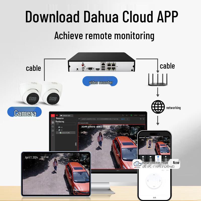 Dahua 4MP Full-Color Night Vision Security Camera CN plug (adapter included)