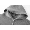 Unisex Übergroßer Kapuzenpullover 2025 Lässiger Strickpullover Mit Halbreißverschluss Grau Schwarz Locker Geschnitten Acrylmischung