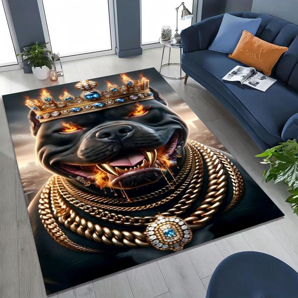 New French Bulldogs Pit Bull Dogs Rug for Bedroom Living Room Sofa Home Doormat Decor, Large Kids Play Non-slip Floor Mat