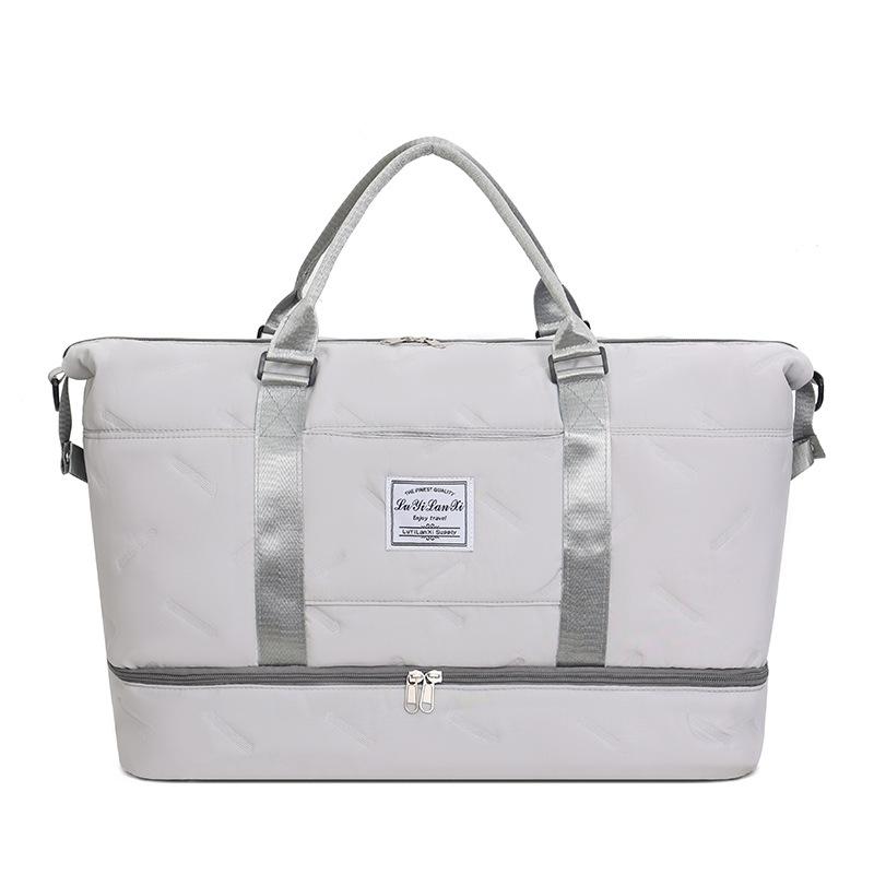 

Fashionable and Casual Portable Portable Travel Bag Dry and Wet Separation Sports Fitness Yoga Bag Can Be Used To Pull Rod and Shoe Bin серый