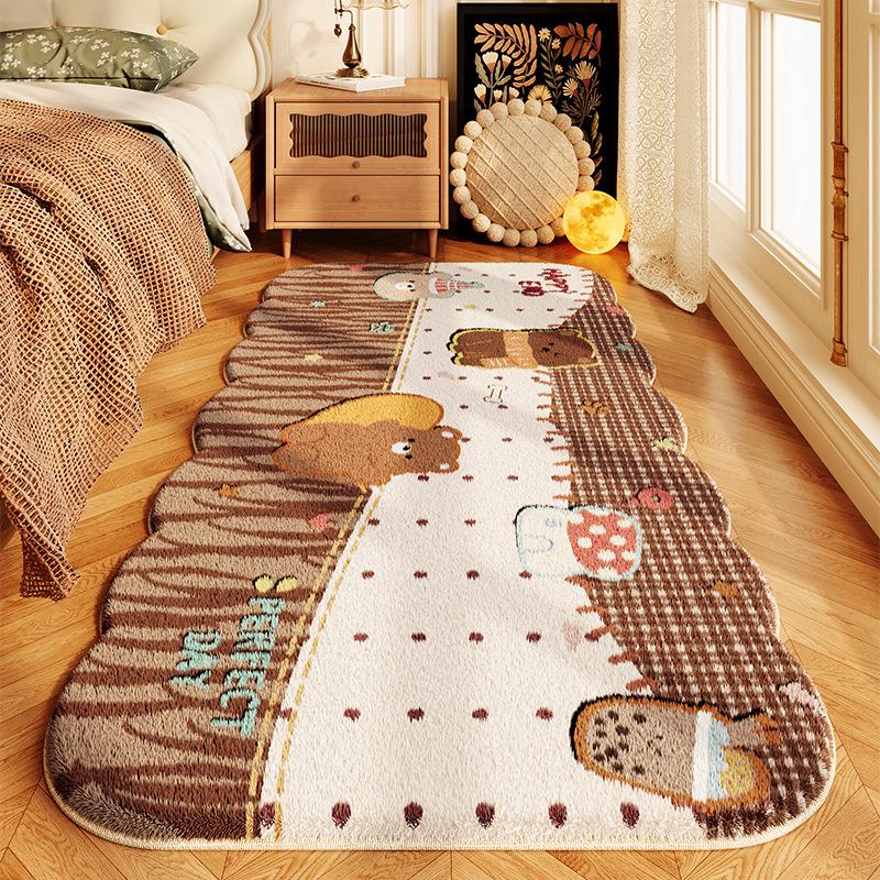 Cartoon Imitation Cashmere Carpet: Stain-Resistant, Cold-Insulating Rug for Bedroom, Living Room, Sofa, or Coffee Table