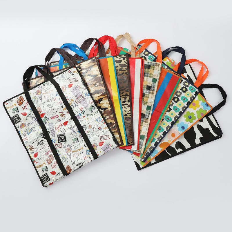 Large Capacity Non-Woven Travel Tote Bag - Thickened Fashion Storage for Moving