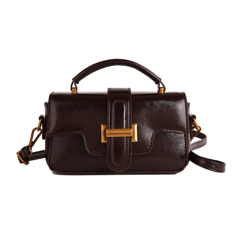 New niche retro handbag small bag women's simple small square bag versatile shoulder messenger bag