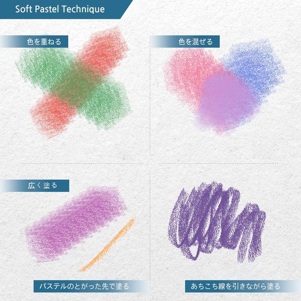VIOLETTO Soft Pastel Set 64 Colors Professional Children's Art Supplies Non-Toxic Chalk Short Pastels