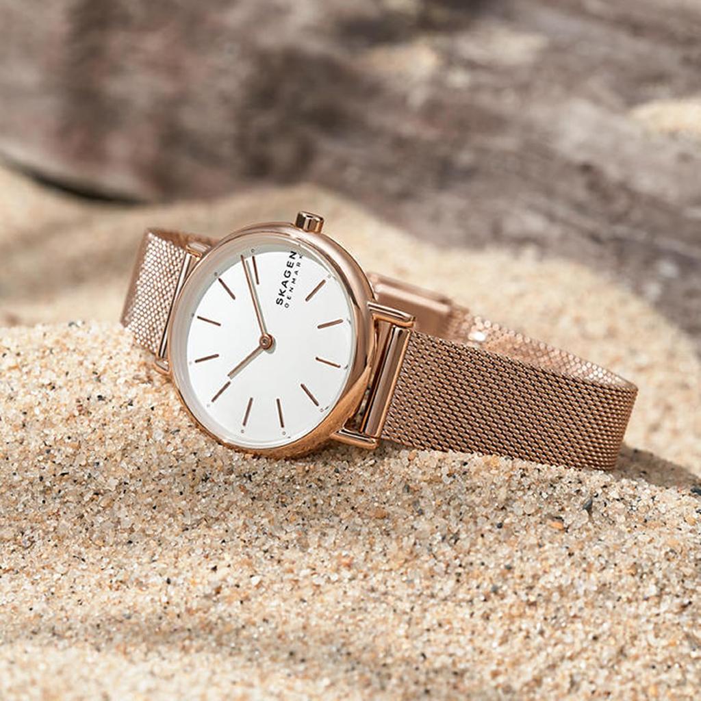 Skagen SIGNATUR SKW2694 Women's Watch, Officially Imported, Pink Gold