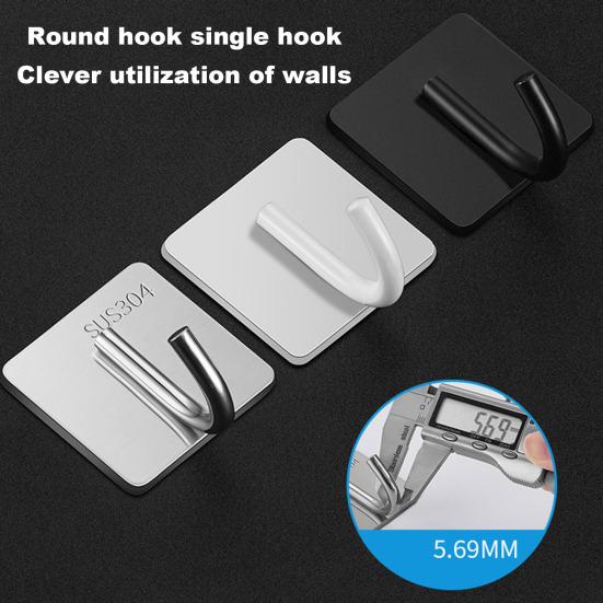 1/6 ks Nástěnné věšáky Nerezová ocel Adhezivní háčky na ručníky Nerezové věšáky na náčiní odolné proti korozi Lepicí háčky na župany