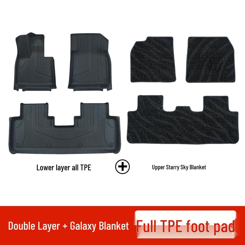 Perfect Fit TPE Eco-friendly Odorless Car Floor Mats for Ideal I6 - Double Layer, Wear-resistant Protection