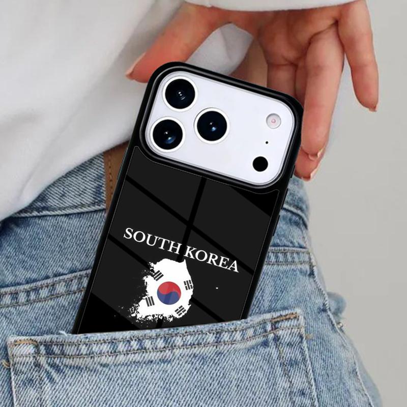 Funda de Teléfono Suave con Bandera de Corea del Sur para iPhone 17ProMax 12 13 14 15 16e 17 Pro Max Plus Cubierta de Aire